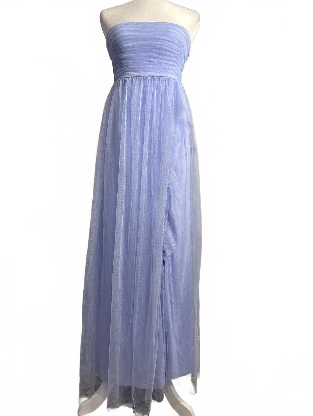 Jump Apparel Strapless Light Blue Maxi Dress Size 7/8